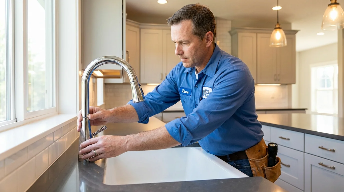 Kitchen faucet installation by Johns Plumbing LLC in Nedrow
