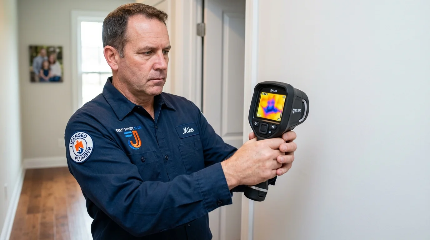 Thermal imaging leak detection by Johns Plumbing LLC in Nedrow